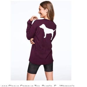 Maroon Pink victoria secret long sleeve tshirt